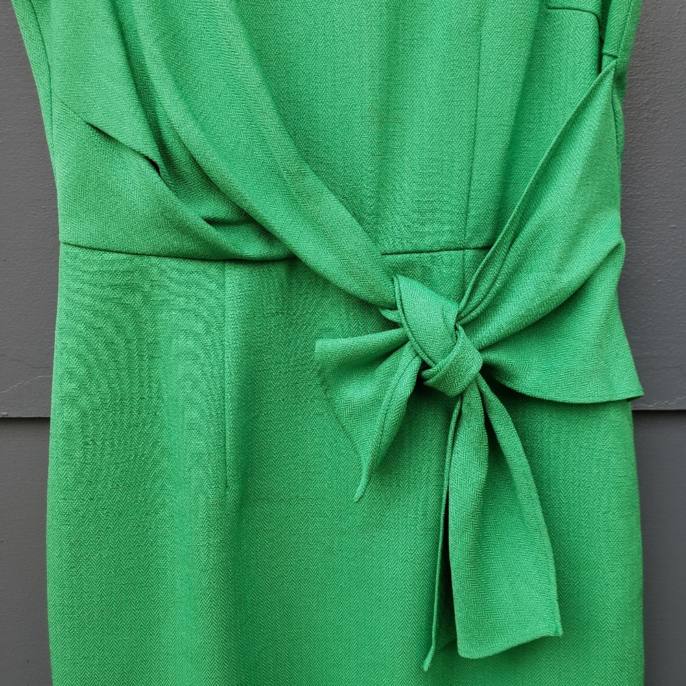 The Limited Kelly Green Tie Front Sheath Dress - 2 - Picture 6 of 16